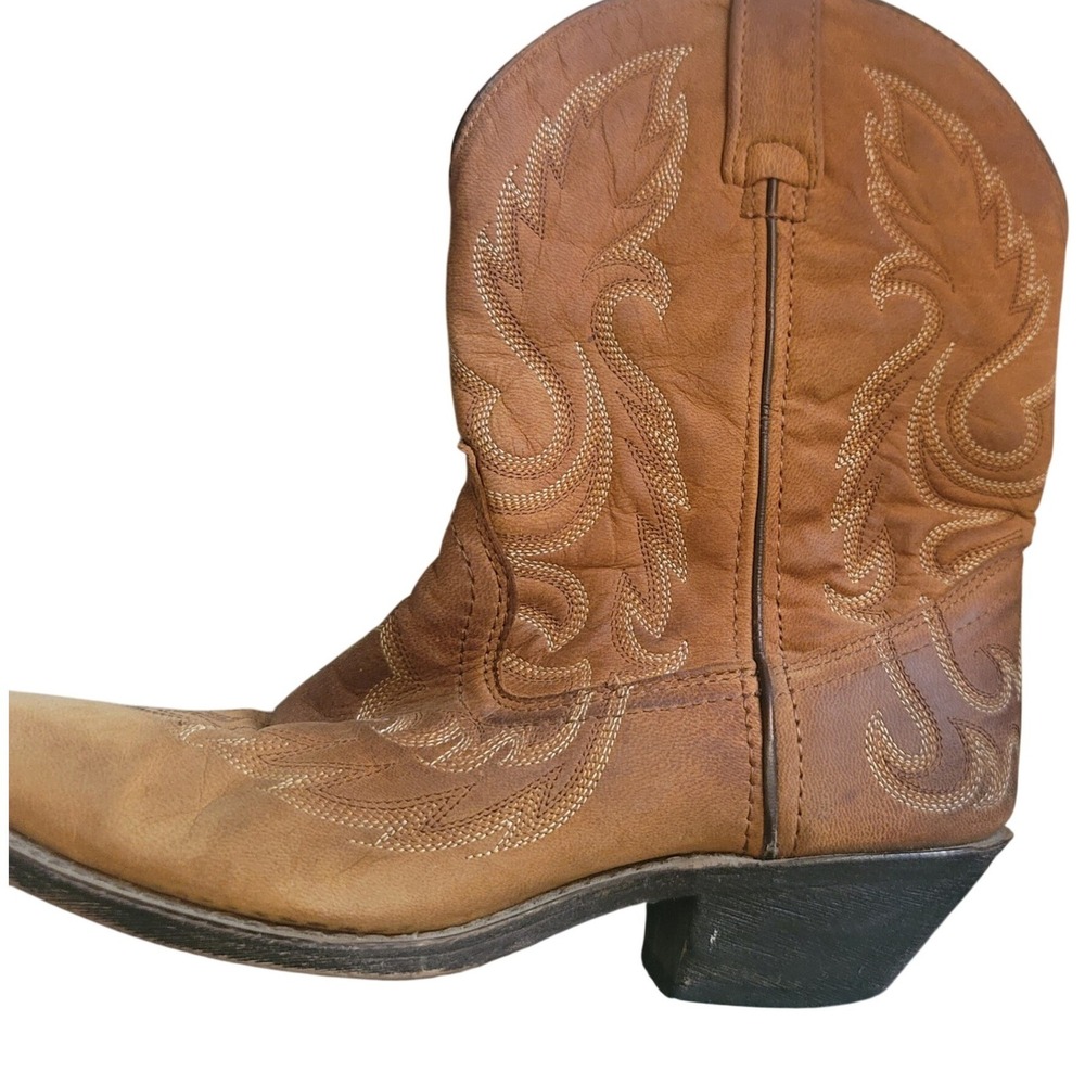 Laredo 52094 Womens Tan Leather Pointed Toe Western Cowboy Boots Size 8.5 M